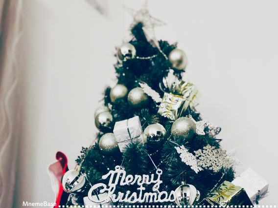 クリスマスツリーの上部の画像