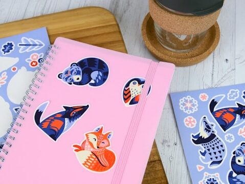 動物のシールの画像