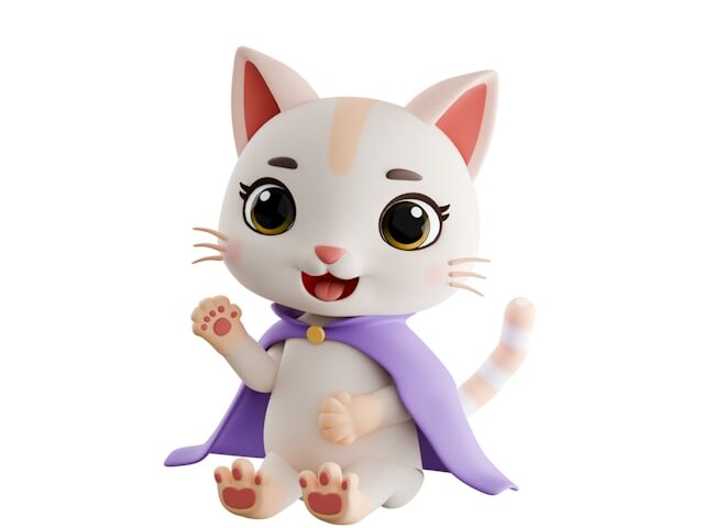 AIが作ったかわいい猫のキャラクター画像