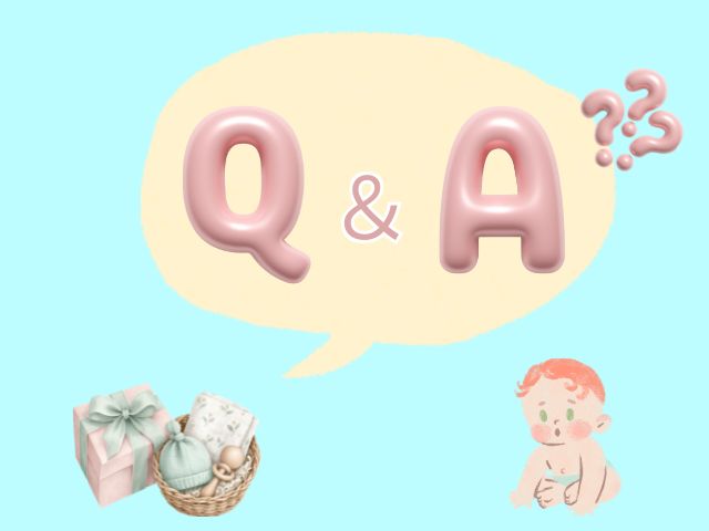 Q&Aと赤ちゃんのイラスト画像